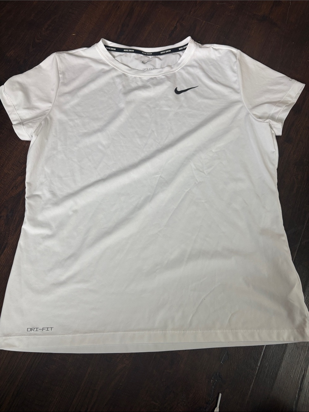 Nike Dri-FIT Men's Swim T-Shirt White M Crew Neck Short Sleeve Polyester